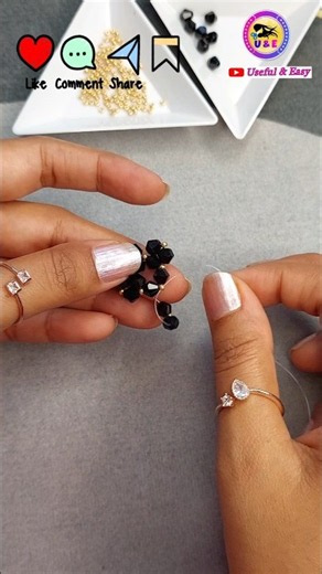 #craft ✨️Simple Beaded Earrings #beadedjewelry #tutorial #diy #shorts