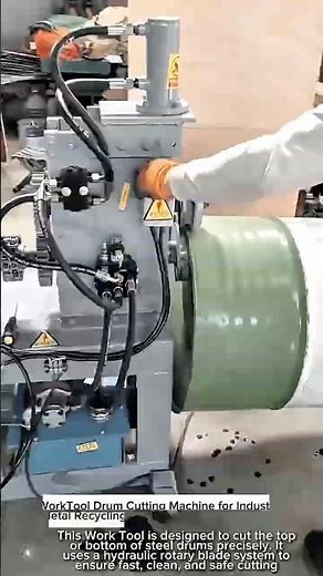 WorkTool Drum Cutting Machine for Industrial Metal Recycling for time saving work