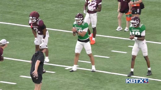 A look at Texas A&M freshman QB Helaman Casuga during today’s spring practice: