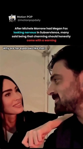 imagine being so charming that even megan fox looked nervous for a second #meganfox