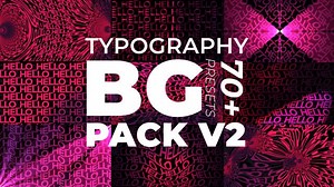 Typography BG Presets V2 - After Effects Presets | Motion Array