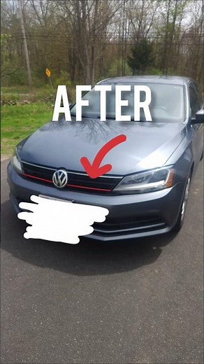 Installing A New Grille For My VW Jetta!! 🔨 🛠 #cars #asmr #fyp #carlover #shorts