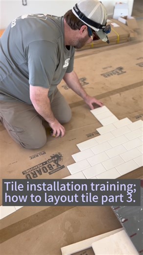 Tile installation training: how to lay out tile part 3. #bathroomremodel, #tile,#diy | The Home Building and Remodeling Show