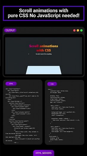 Scroll animations with pure CSS — no JavaScript needed! #webdesign