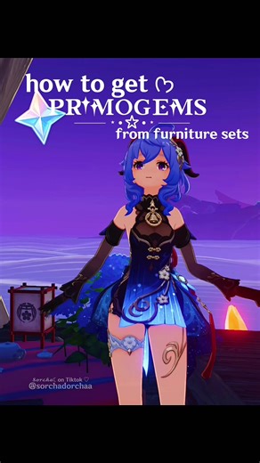 how to get primos using furniture gift sets - my favourite farming method atm! #genshinimpact #genshin #genshintok #genshinedit #sorchadorchaa #genshin48 #wishing #primos #primogems #primofarming