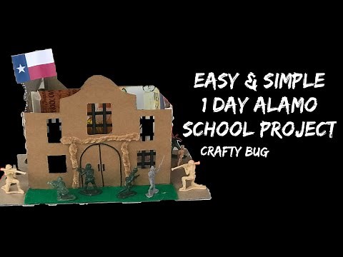 EASY Alamo middle school project; simple kids Alamo project tutorial; 1 day Alamo project ideas
