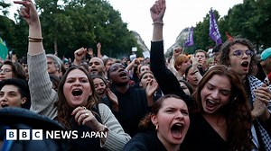 歓喜と衝撃の沈黙……フランス議会選で左派が逆転勝利へ - BBCニュース