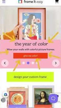 Picture Frames with Colorful Matting