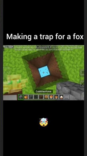 Making a trap for a fox #minecraft #gaming