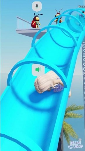 CALIFICANDO GRITOS EN EL TOBOGAN xd (PARTE 2) #SHORTS #ROBLOX