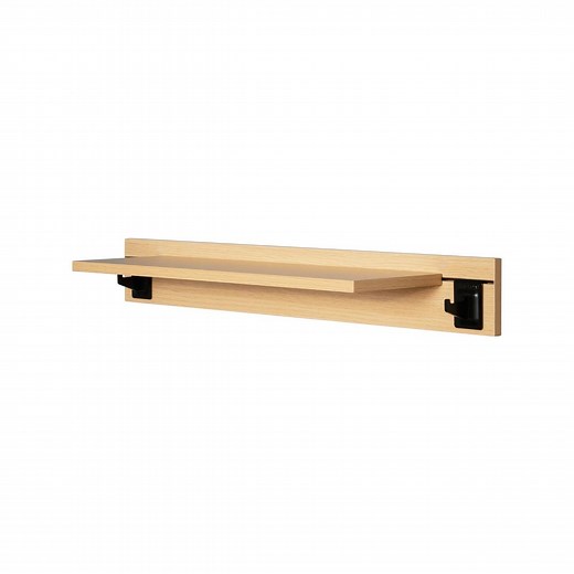Shelf n More 800mm Oak Single Floating Shelf Organising Kit