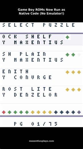 Game Boy ROMs Now Run as Native Code (No Emulator!)