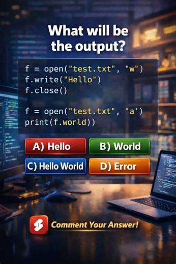 Python File Handling Challenge | What's the output?