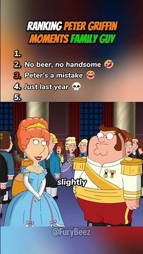 Ranking Peter Griffin Moments Family Guy