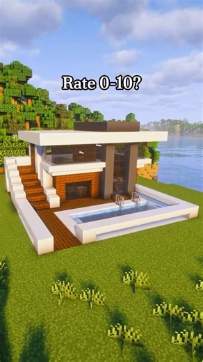 Minecraft Easy Modern House Tutorial in 1 Min🏡 #minecraft #minecraftbuilding #minecrafttutorial