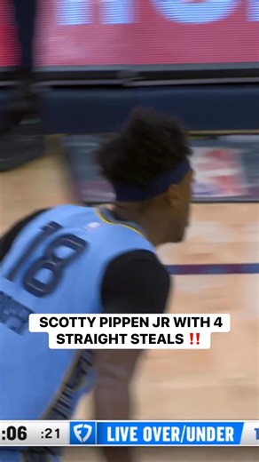 Scotty Pippen Jr got 4 steals on 4 consecutive possessions! 🤯 SAC-MEM on NBA League Pass Tap to Watch ➡️ https://www.nba.com/how-to-watch-game-redirect/0022500829?partnerRef=NBA&platform=Facebook&surface=Post | NBA