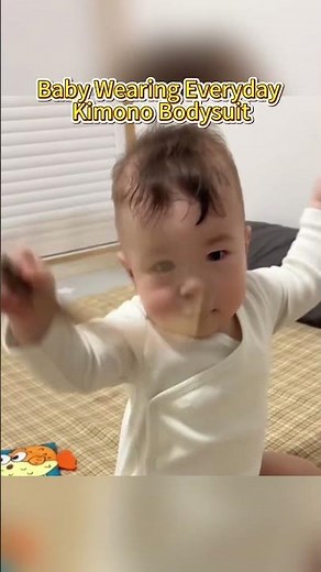 Baby Wearing Long Sleeve Kimono Bodysuit