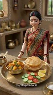 Miniature doll cooking Sabzi Puri 🍛🥯#miniaturecooking #cooking #tinycooking #shorts #sabzi #puri #ai