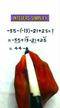 Integers simplify | maths trick |