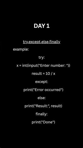 Python Try Except Else Finally Explained in 07 Seconds