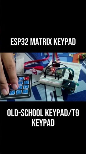 Old-School/T9 Keypad Using ESP32 with Membrane 4x4 Matrix Keypad