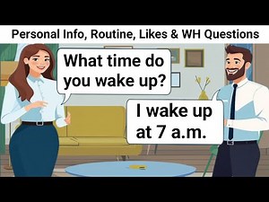 Basic English for Beginners | Personal Info, Routine, Likes & WH Questions