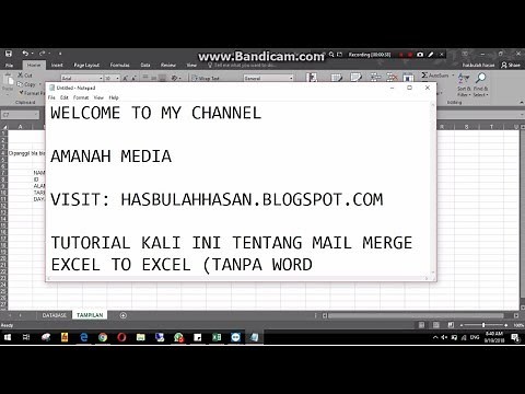 Mail Merge di Excel tanpa Word (Excel ke Excel)
