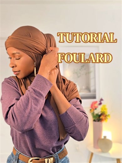 Tuto foulard ultra simple à enregistrer pour plus tard ! 🧣✨ #hijab #headtietutorial #foulardtutoriel #turbanstyle #foulard