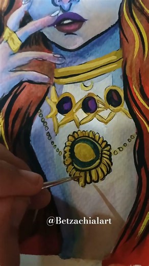 pintura gouache & acuarela de Morrigan #betzachialart #goddess #art #painting #watercolor #morrigan