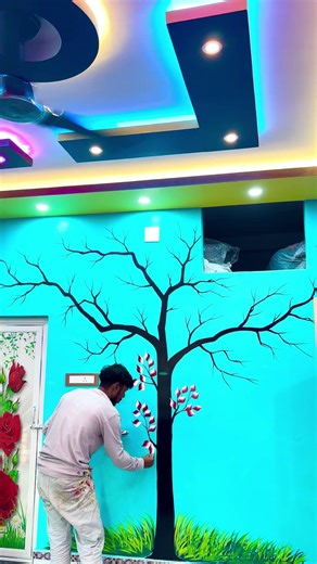 New 3d Tree wall design #rangchobi_wallart