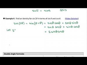 OS 7.2-3 Sum and Difference, Double-Angle, and Power Reduction Formulas: Example 4