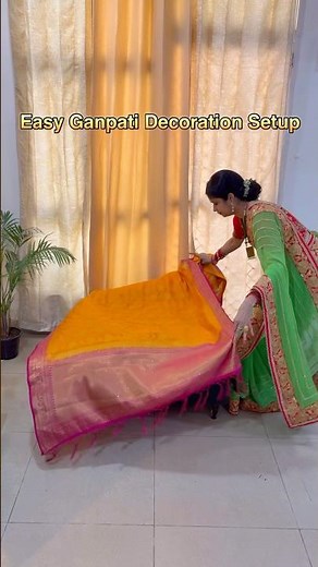 Easy Ganpati Bappa Decoration Ideas || 💡 #ganeshutsav #ganeshchaturthi #ganesh #ganpatibappamorya