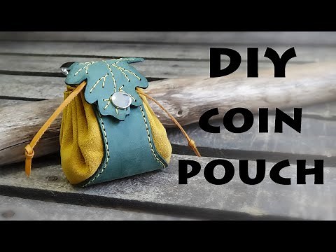 How to make a Leather Coin Pouch | DIY Drawstring Pouch | Dice Pouch Pattern