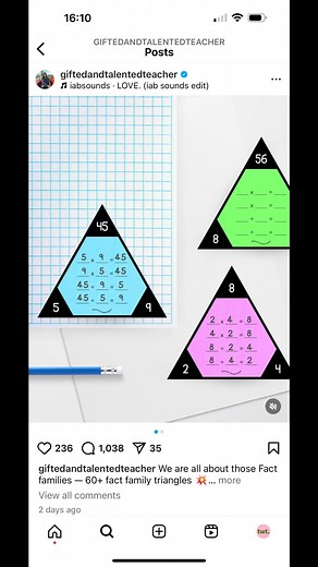 From a early morning online freebie to a SeeSaw task for Maths… multiplication and division related fact families… . . .@Sarah | Assistant Principal #mathsubject #year4teacher #handsonlearning #teachingideasforkids