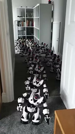 Robots dancing together x 24 Wowwee.