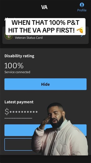 Dtris on Instagram: "You know the feeling - refreshing the VA app every day, checking eBenefits, waiting for that decision letter... Then BOOM. 100% Service Connected. Permanent and Total. This is YOUR reminder that it’s possible. You CAN get the rating you deserve. It’s not luck. It’s knowing: - What you can claim - How to gather evidence - How to prepare for C&P exams - How to read decision letters - When to appeal Drop a 💯 if you’re at 100% P&T or on your way there! Drop your current rating 