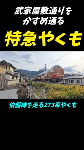 【迫力満点】武家屋敷通りからの特急やくも