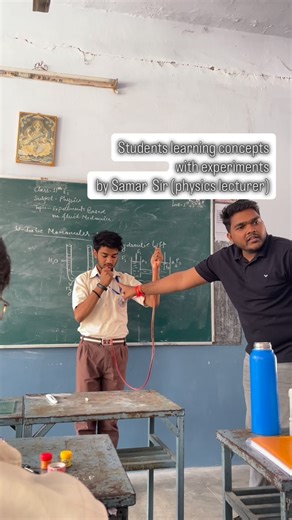 Samarjeet Patel on Instagram: "Students learning concepts with experiments by Samar Sir (physics lecturer) #studying #physics #experiment #reel #life #drawing #motivational #reelitfeelit #shorts"