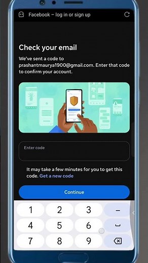 facebook Check your email We've sent a code to Facebook Check Your Email Problem Solve