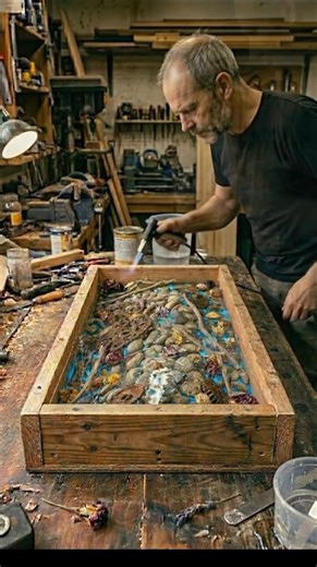 I Turned RUSTY Metal Into a $10,000 Glowing Epoxy Table!
