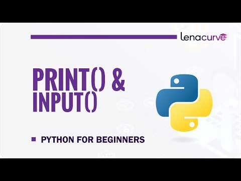 Python Print() and Input() Functions for Beginners | Python Tutorial