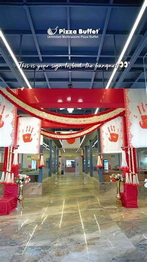 Pizza Buffet Rajkot on Instagram: "Perfect venue, perfect vibe, unlimited slices 🍕✨ DM us to reserve your table — limited slots! 🍕🔥 (pizza buffet, unlimited pizza, best pizza buffet, pizza lovers, cheese burst pizza, live pizza counter, freshly baked pizza, pizza party, food festival vibes, banquet hall, luxury banquet, party venue, birthday celebration, anniversary party, family function, corporate event, kitty party, wedding function, engagement party, farewell party, get together) #PizzaBu