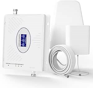 Cell Phone Booster for Home 2G 3G 4G LTE 5G Tri-Band 2/4/5/25/66 Cell Phone Signal Booster Up to 5000 sq.ft, Cell Booster for AT&T, Verizon & More | FCC Approved