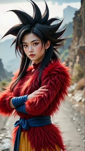 Female Super Saiyan 4 transformation
