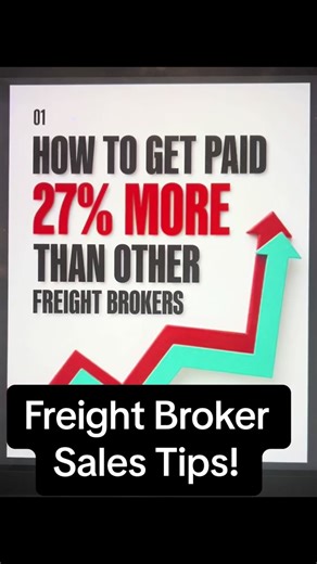 Freight Broker Sales Tips. Learn how to get paid more than other freight brokers and freight agents! #freightbrokersales #freightbrokersalestraining #freightbrokertraining #freightbroker #learntobeafreightbroker #freightbrokerbootcamp