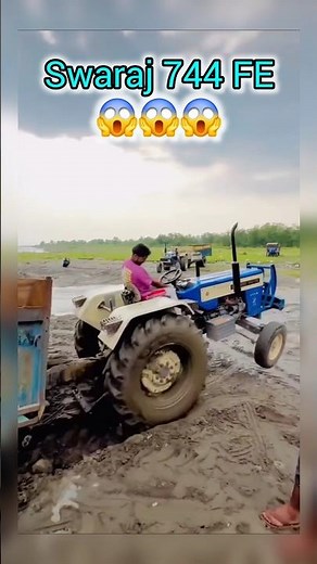 Swaraj 744 FE full load trolley 💪🔥💯#shorts #automobile #swaraj744fe #swaraj