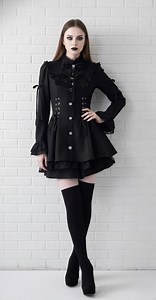 Gothic Black Lace Corset Dress With Ruffles – Dark Romantic Witchy Vintage Style – Victorian Alternative Outfit - Etsy