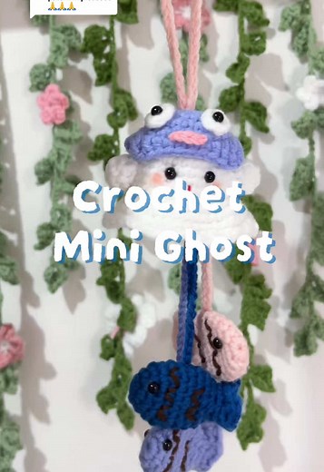 Mini Ghost Keychain Crochet Tutorial