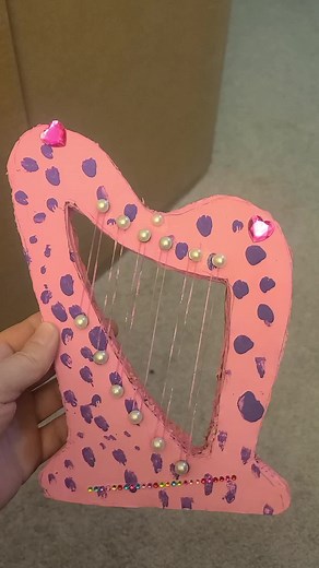 diy cardboard harp #stem #teacher #diy