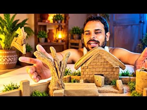Mini Clay House with Bed | Hand Made Clay DIY